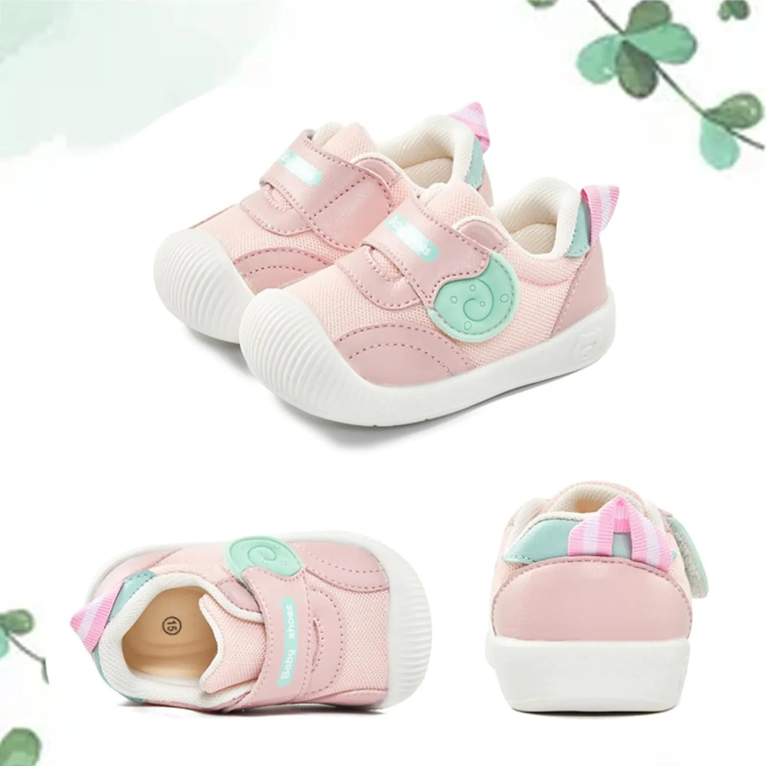 Toddler First Walking Sport Shoes Mesh Breathable Sneaker Baby Boys Girls Light Comfy Squeaky Non Slip Shoes Fashion