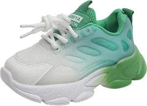 Toddler Girls Boys Gradient Color Lightweight Sneakers Mesh Breathable Anti Slip Soft Comfy Tennis Shoes Unisex