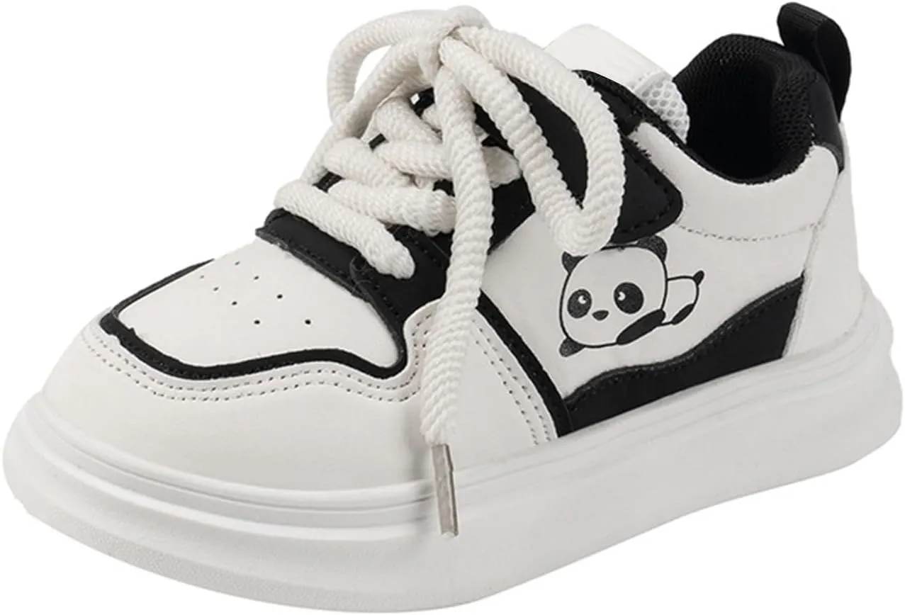 Toddler Lace Sneakers Padded Sole Non Slip Running Walking Sport Shoes Kids Cute Lightweight Comfy Athletic Casual Shoes