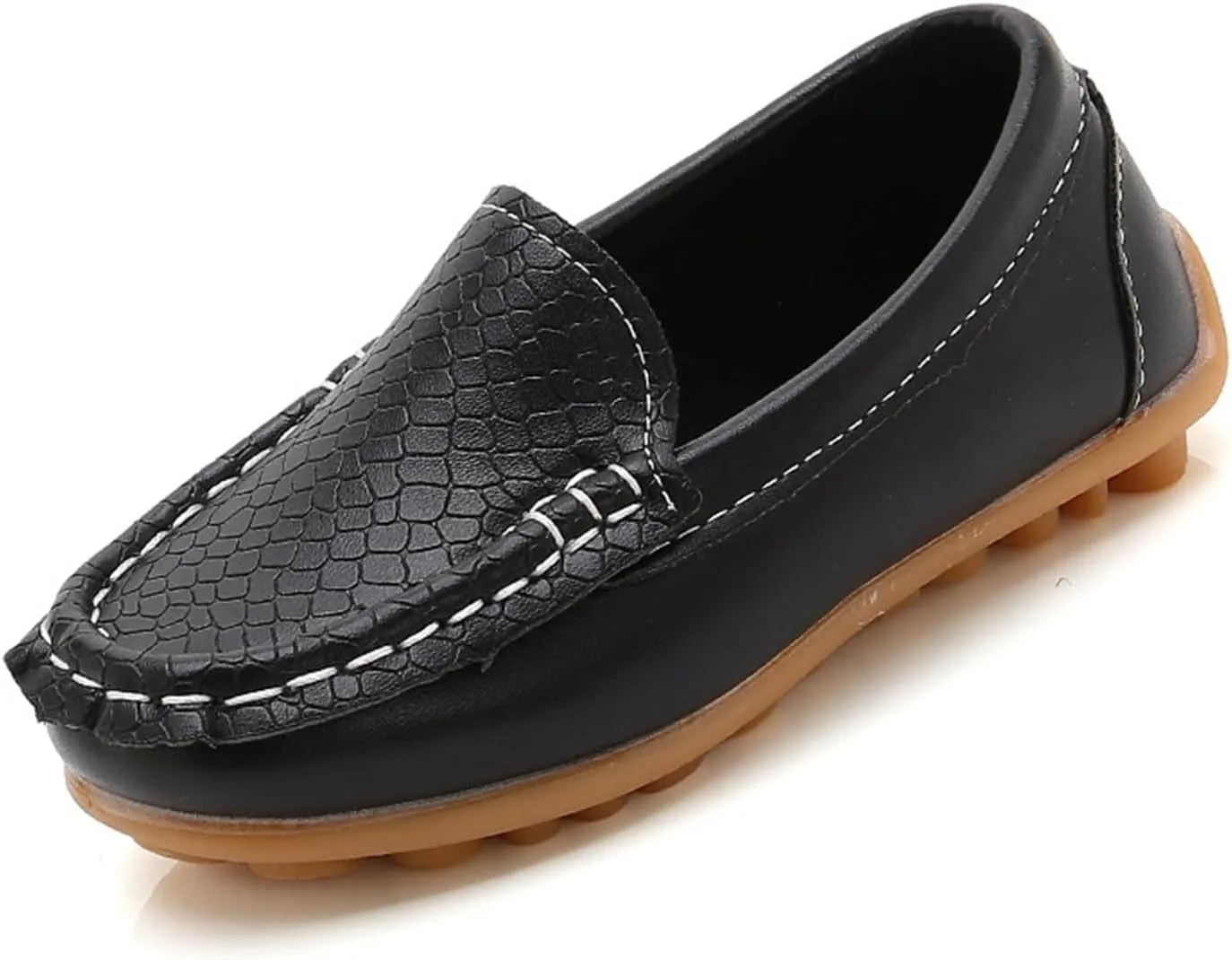 Toddler Little Kid Boys Girls Comfort Slip On Loafers Dress Flat Shoes 𝐖aterproof Leather Cool Sport Casual Dress Shoes