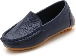 Toddler Little Kid Boys Girls Comfort Slip On Loafers Dress Flat Shoes 𝐖aterproof Leather Cool Sport Casual Dress Shoes