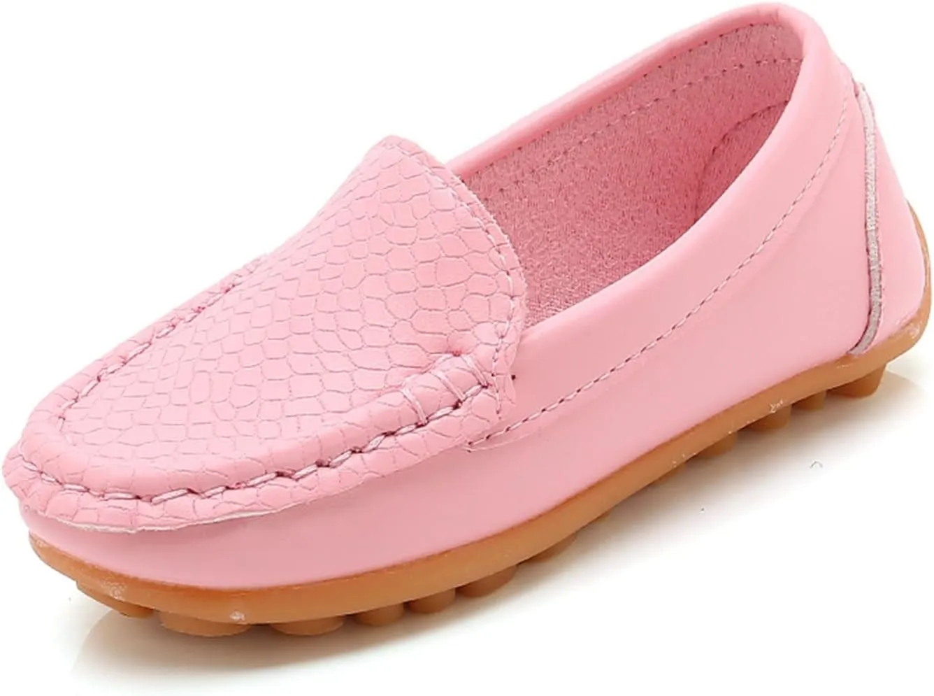 Toddler Little Kid Boys Girls Comfort Slip On Loafers Dress Flat Shoes 𝐖aterproof Leather Cool Sport Casual Dress Shoes