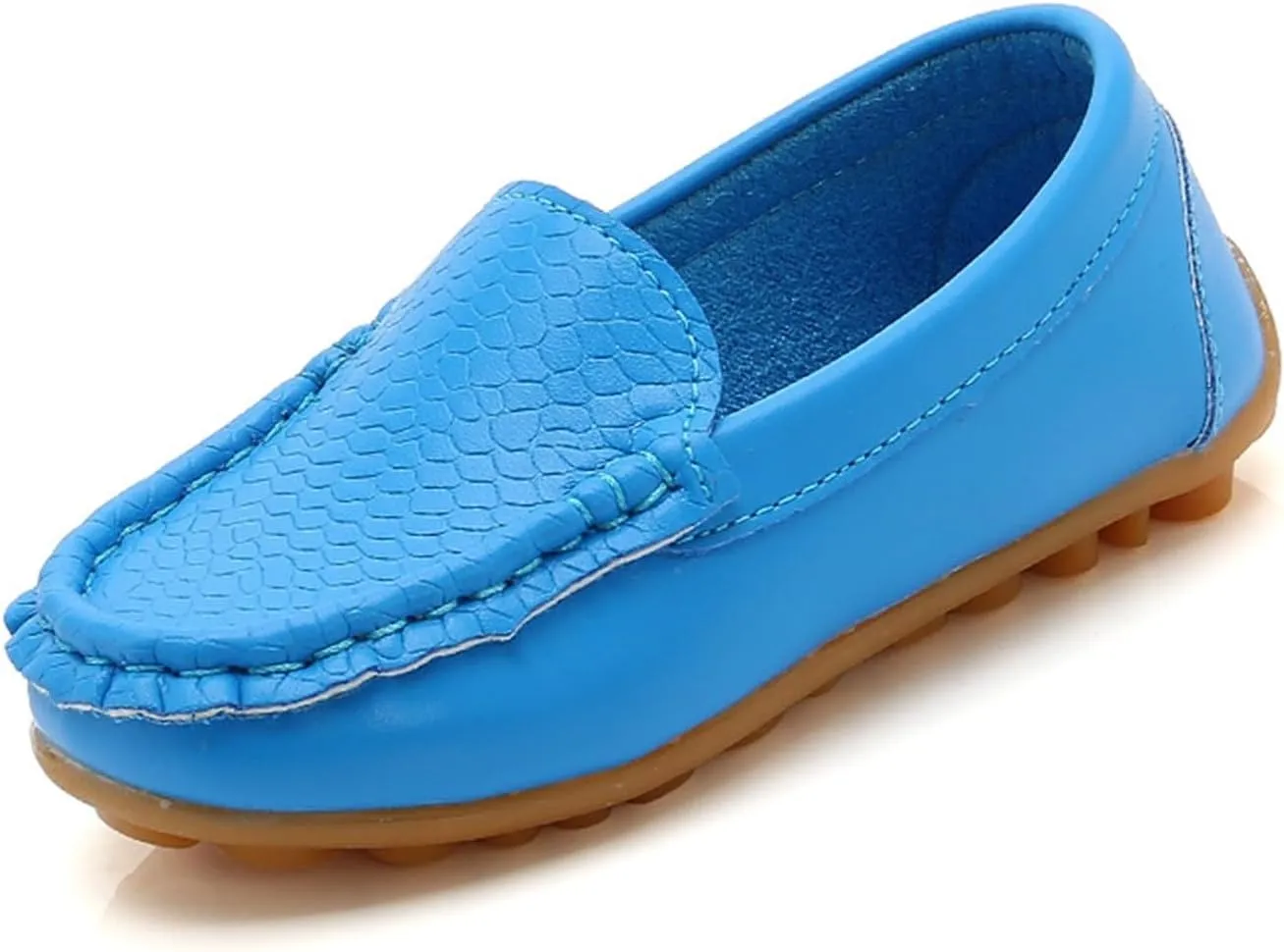 Toddler Little Kid Boys Girls Comfort Slip On Loafers Dress Flat Shoes 𝐖aterproof Leather Cool Sport Casual Dress Shoes