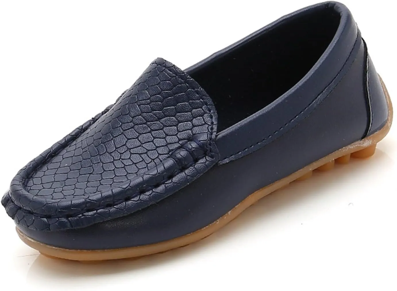 Toddler Little Kid Boys Girls Comfort Slip On Loafers Dress Flat Shoes 𝐖aterproof Leather Cool Sport Casual Dress Shoes