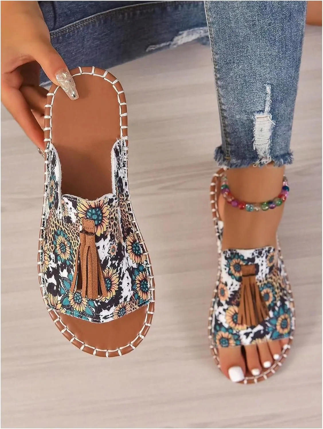 Verdusa Women's Boho Sandals 2025 Casual Summer Flat Sandals