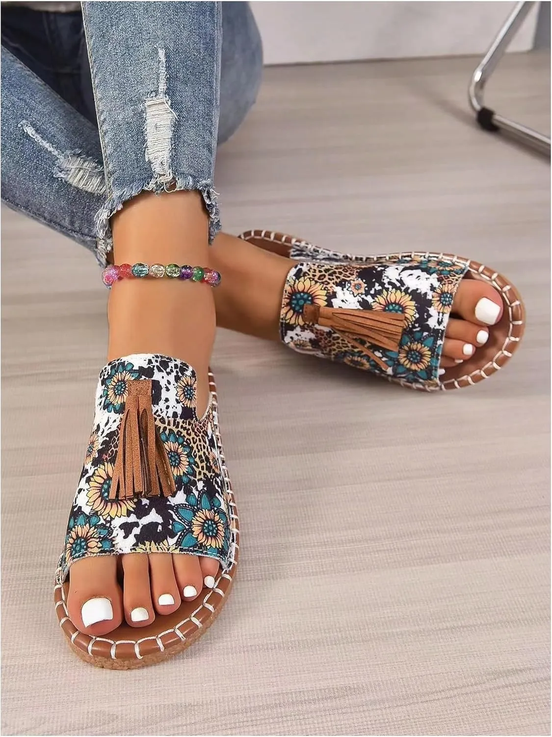 Verdusa Women's Boho Sandals 2025 Casual Summer Flat Sandals