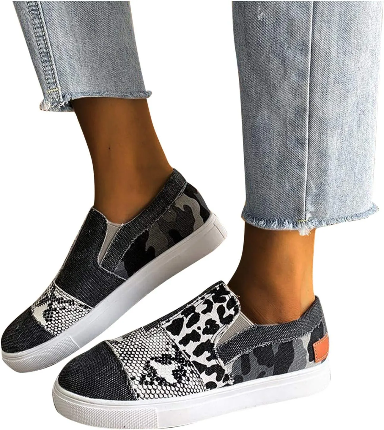 Walking Shoes Women Wide Toe Box Women's Athletic Shoes White Womens Walking Shoes Arch Support Non Slip Plantar Fasciitis Shoes Women Women's Slip On Shoes Size 7