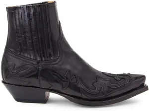 Western Cowboy Boots Breathable Casual Comfortable High top Embroidered Pointed Toe Stitched Oxford Boots