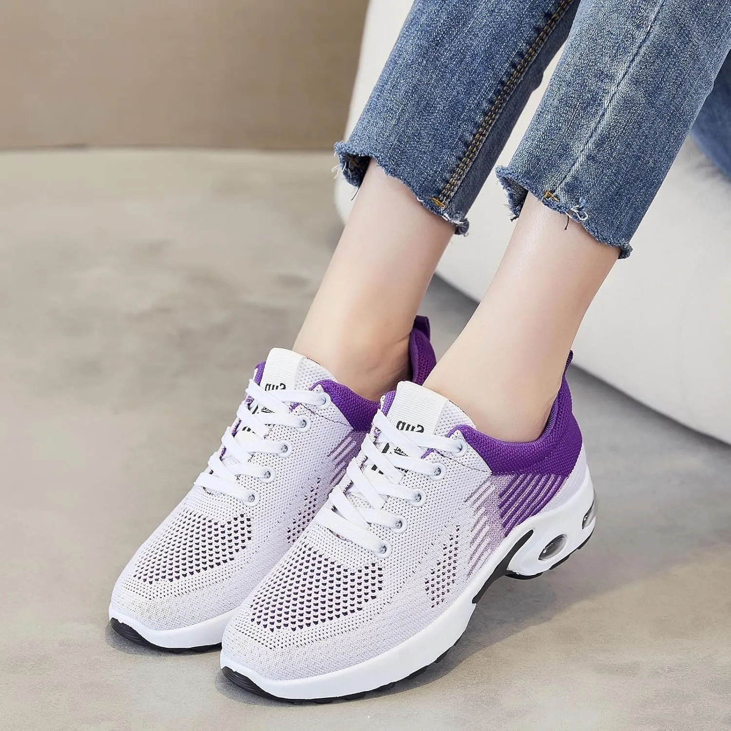 Women Running Shoes Arch Support Wide Sneakers Orthopedic Stretch Cushion Shoes Wide Width Toe Box Shoe Plantar Fasciitis Tennis Sneakers