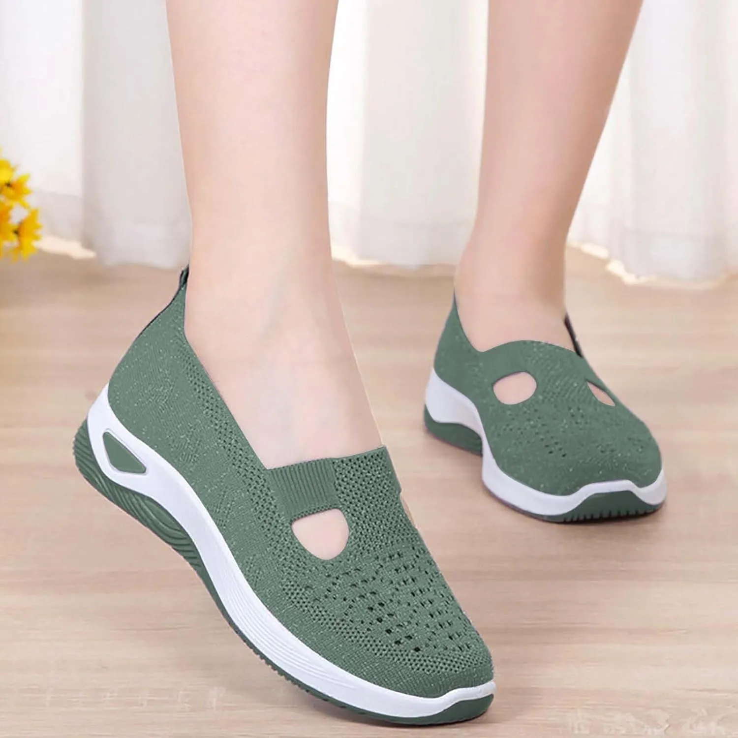 Women Shoes Dressy Comfortable Dress Sneakers Men Wide Black Loafers Women Platform Comfy Casual Closed Back Christmas Shoes for Women Round Toe Flats Comfortable