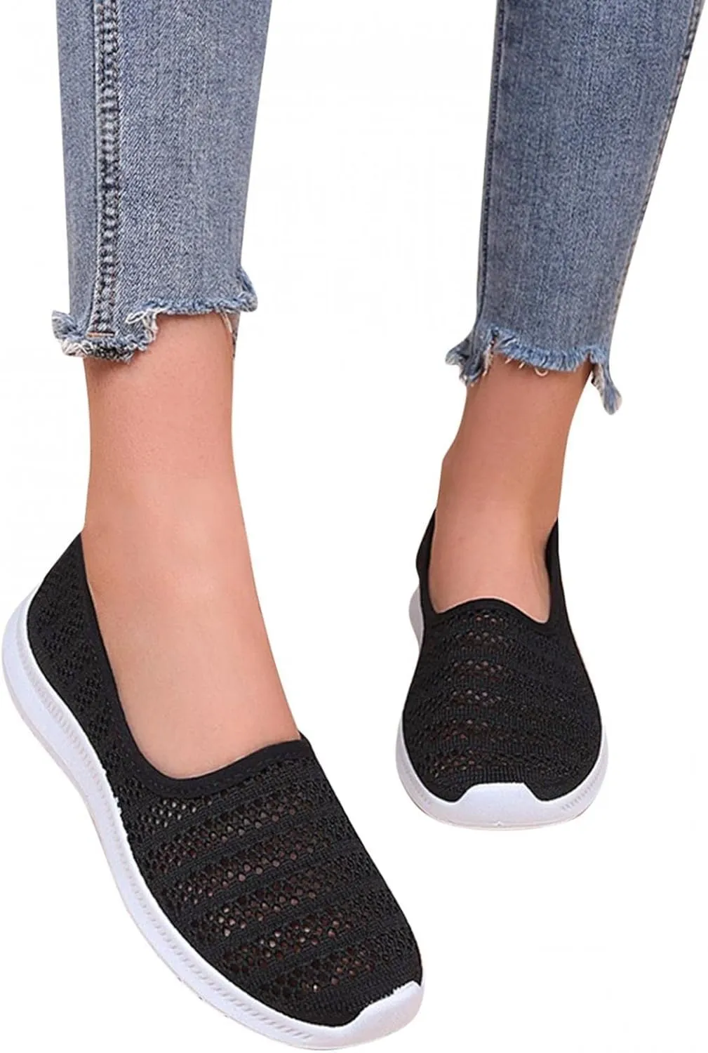 Women Shoes Sneakers Sneakers for Women Womens Sneakers Sneakers for Women Summer Fashion Casual Mesh Breathable Slip On Sneakers Lightweight Sport Shoes
