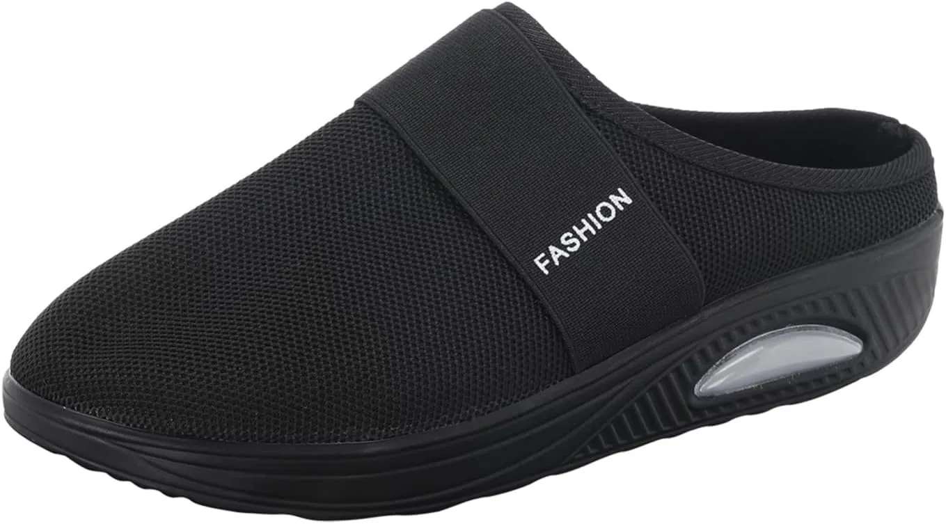 Women's Backless Slip on Mesh Sneakers Shoes Womens Running Shoes Comfortable Men Casual Dress Shoes Platform Sneakers Waterproof Tennis Shoe Cross Trainer Shoe