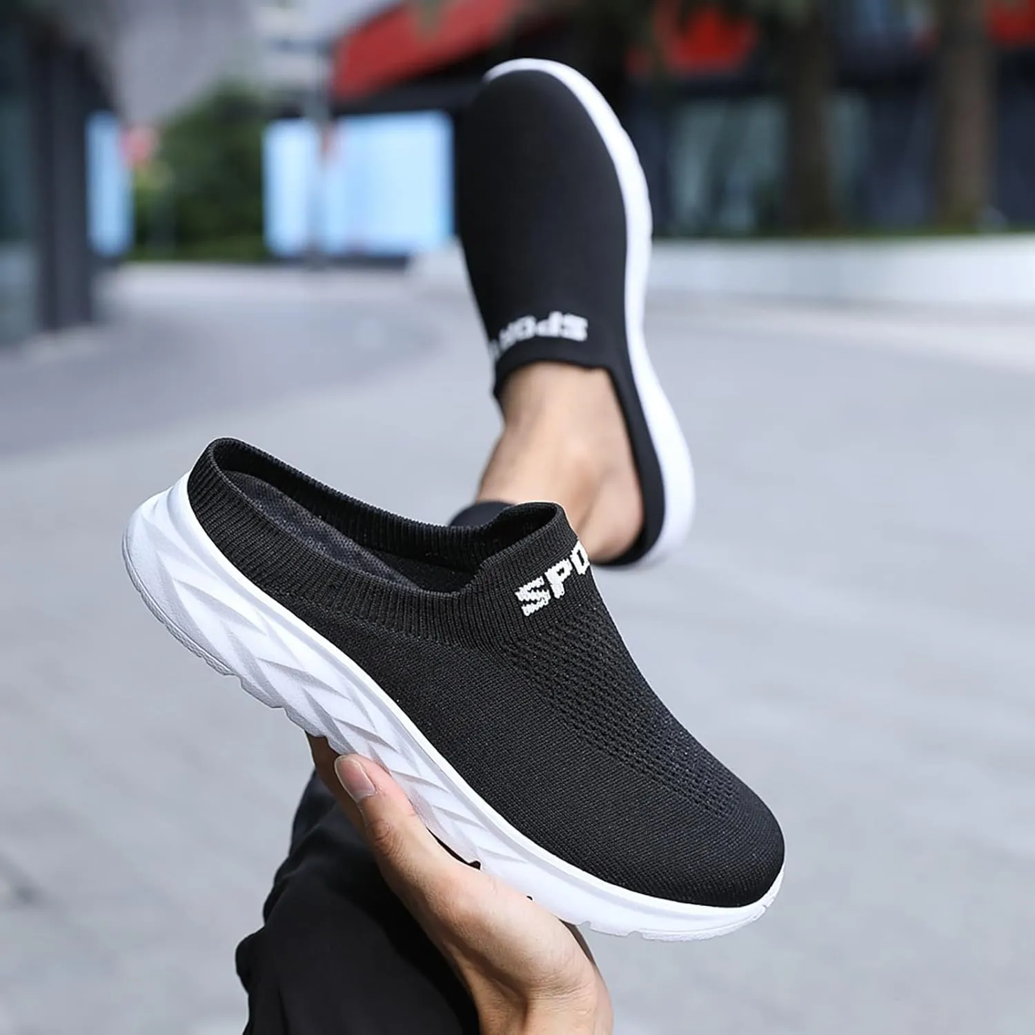 Womens Breathable Mesh Walking Mules Sneakers Running Shoes for Women High Top Ladies Casual Shoes Brown Sneakers Slip On Tennis Shoe Cross Trainer Shoe