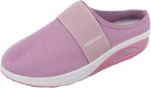 Women's Casual Slip on Half Shoes Breathable Tennis Shoes Womens Wide Width Women Casual Shoes Platform Sneakers Red Tennis Shoe Loafers Casual Slip On