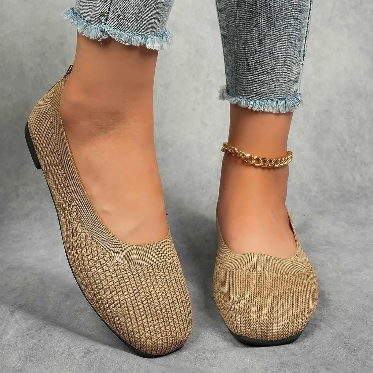 Women's Casual Slip On Loafers Breathable Comfortable Flat Shoes for Daily Wear with Jeans Shorts Pants Spring