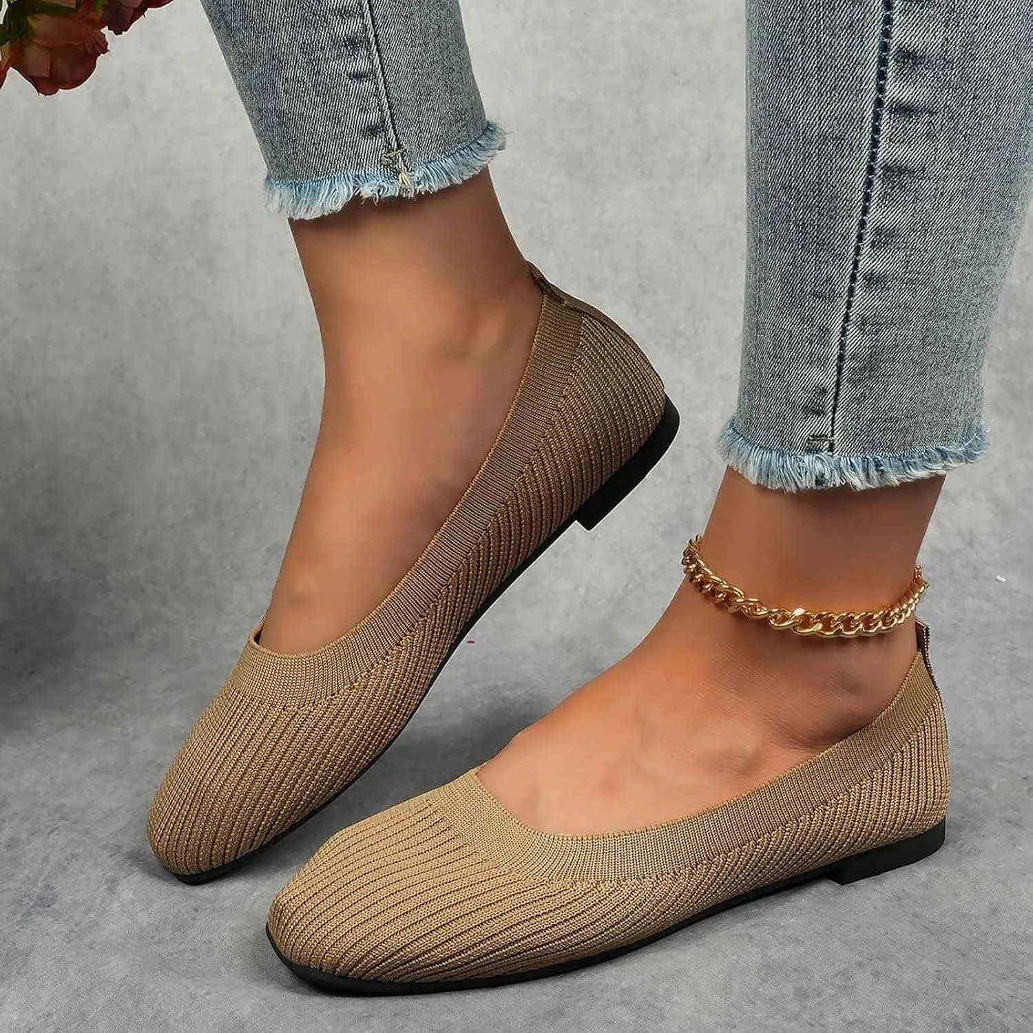 Women's Casual Slip On Loafers Breathable Comfortable Flat Shoes for Daily Wear with Jeans Shorts Pants Spring