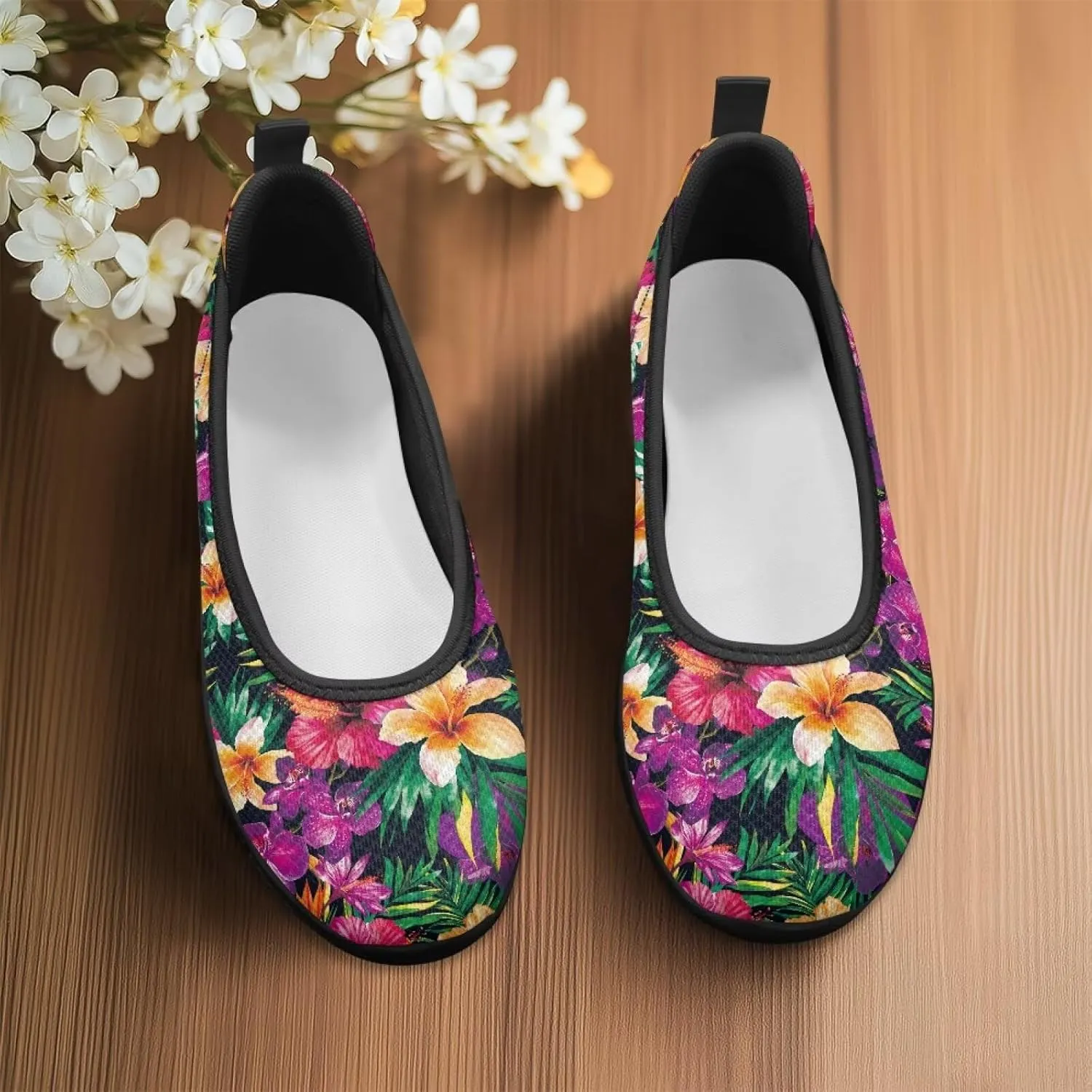 Women's Casual Slip-On Mesh Flat Lighweight Spring Work Shoes for Women with Anti-Slip Sole Size 6-10