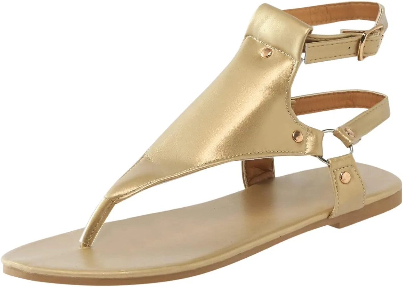 Womens Dressy Thong Sandals Comfortable Buckle Ankle Strap Strappy Flat Sandals Thong Flip Flops Dressy Summer Walking Beach Sandal Flat Open Toe Shoes Travel Walking Shoe