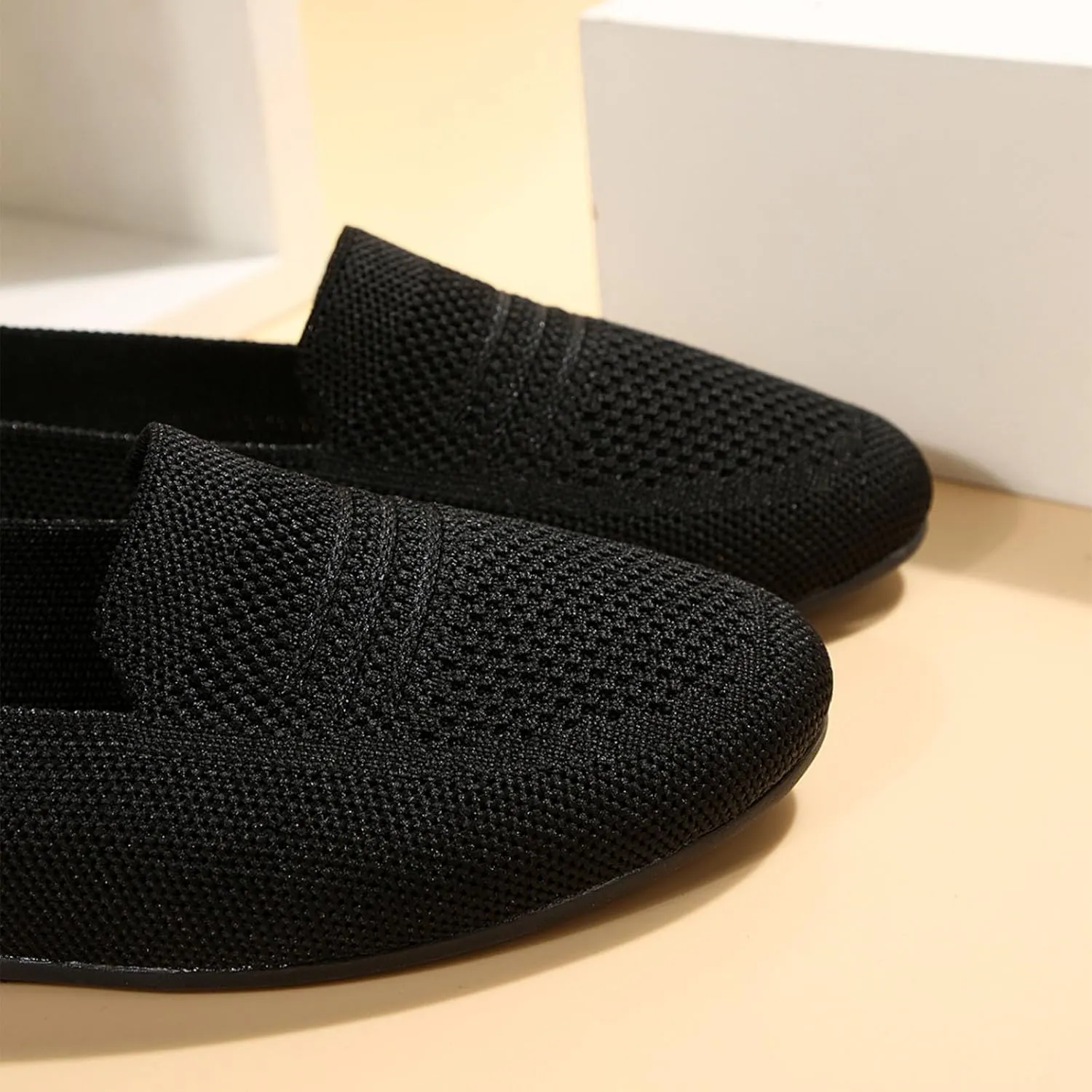Womens Foldable Knit Penny Loafer Soft Flat Shoes Dressy Slip On Cute Driving Moccasins 2025 New Casual Work Office