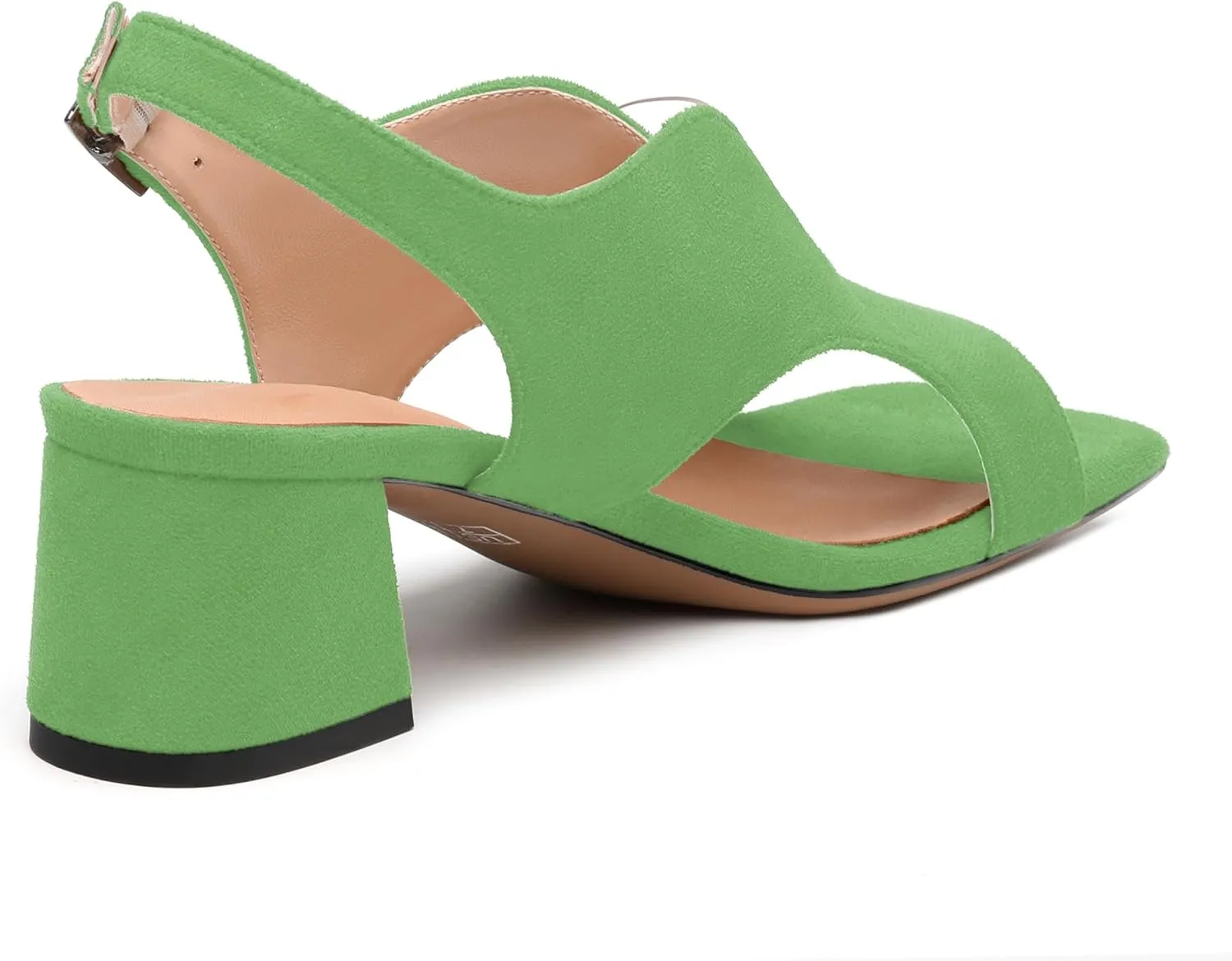 Womens Heeled Sandals, Peep Toe Mid Block Heel Slingback Sandals for Women, Leather Insole Chunky Heel Sandals 2"