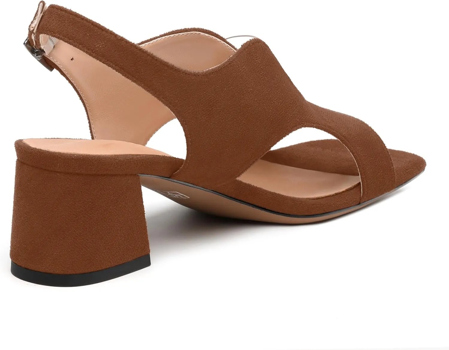 Womens Heeled Sandals, Peep Toe Mid Block Heel Slingback Sandals for Women, Leather Insole Chunky Heel Sandals 2"