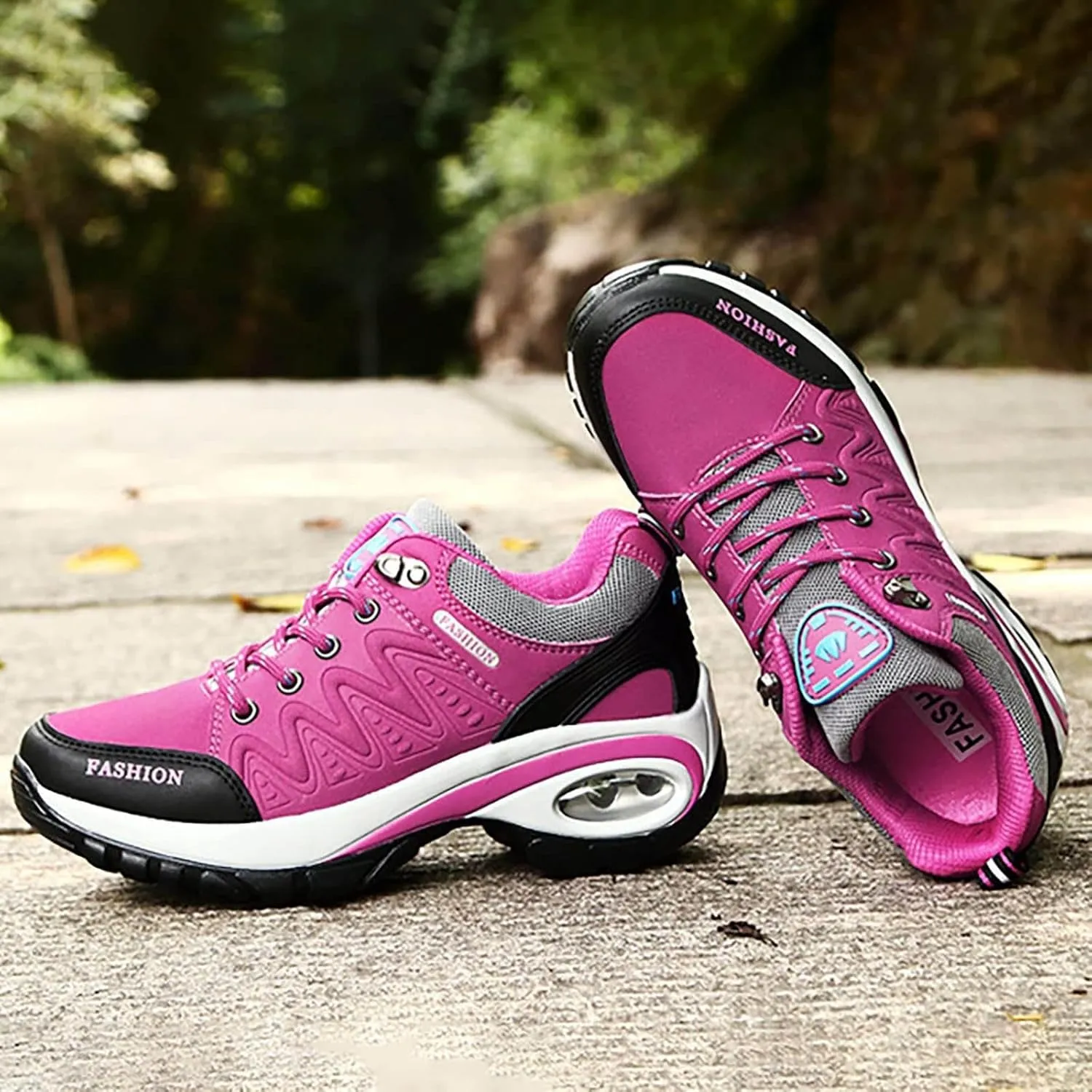 Womens Hiking Boots Orthopedic Wedge Arch Support Zipper Loafers Cloud Breathable Fahion Running Walking Causal Shoes