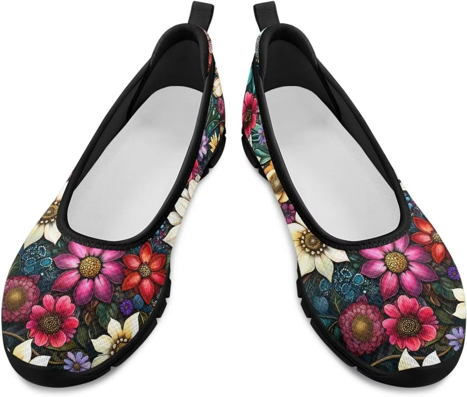 Women's Loafers Slip On Comfortable Casual Walking Flats Work Shoes Closed Dress Flats for Women Size 6-10