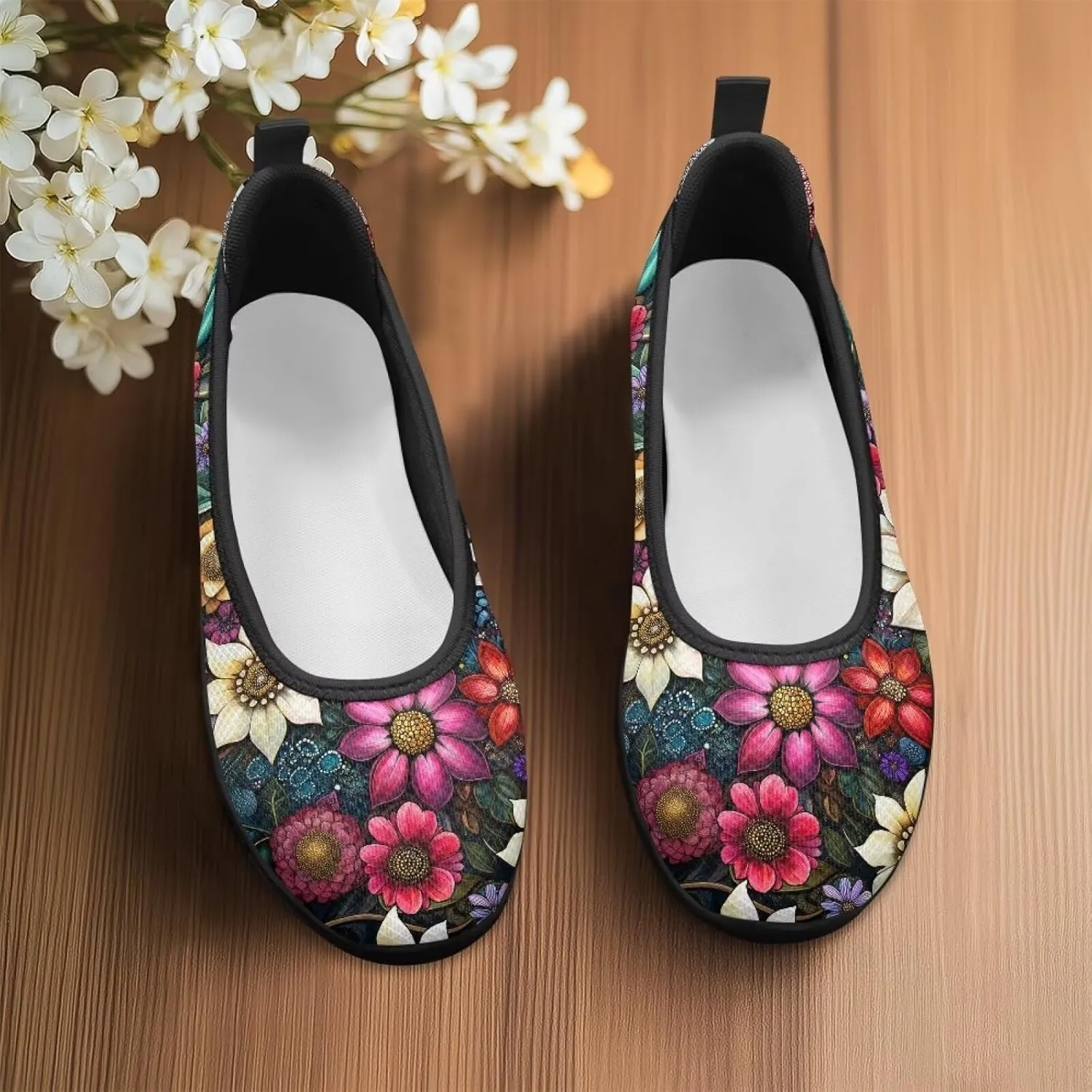 Women's Loafers Slip On Comfortable Casual Walking Flats Work Shoes Closed Dress Flats for Women Size 6-10