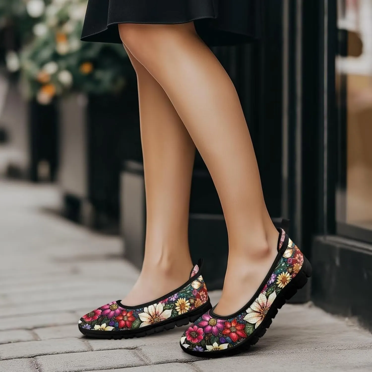 Women's Loafers Slip On Comfortable Casual Walking Flats Work Shoes Closed Dress Flats for Women Size 6-10