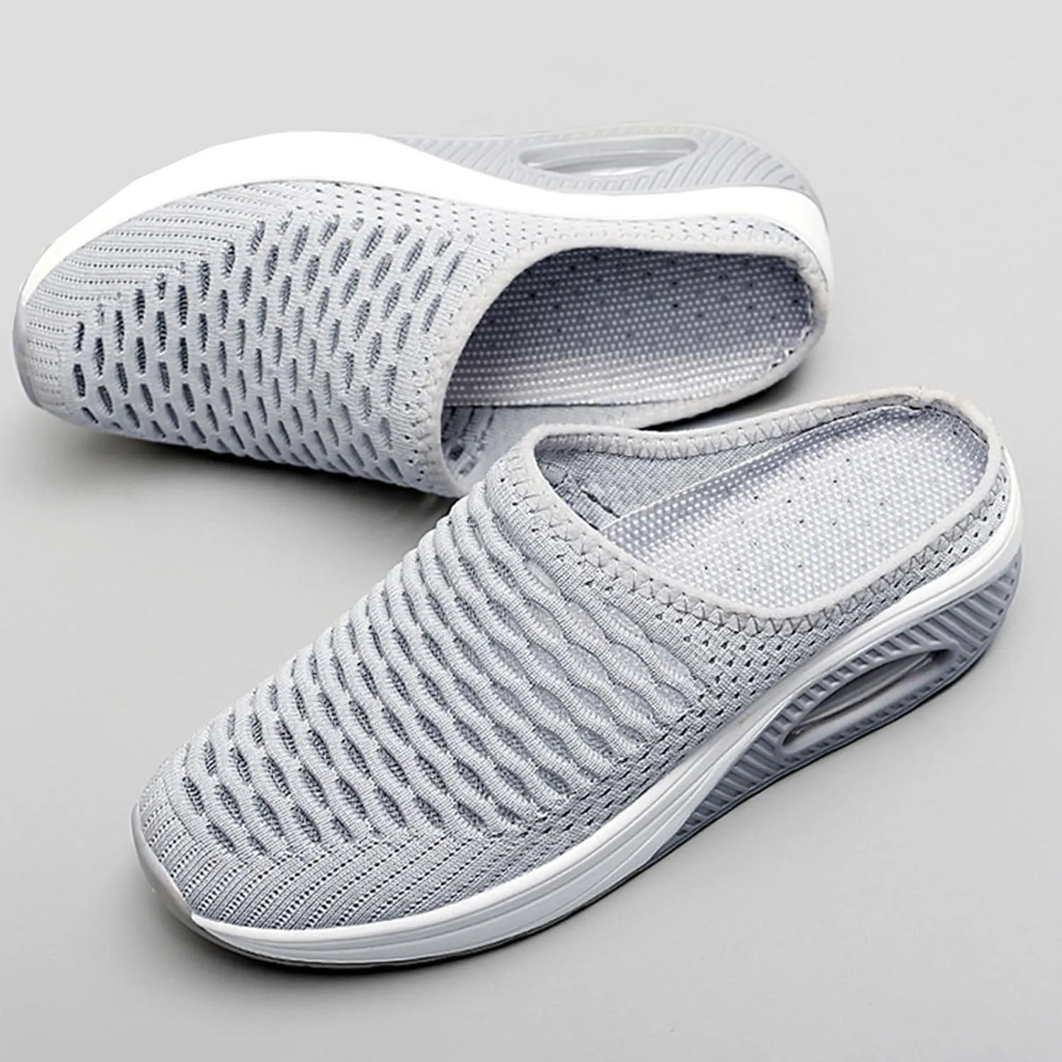 Women's Mules & Clogs with Arch Support Mules for Women 2025 Comfortable Orthopedic Walking Slip On Sneakers Garden Shoes Summer Platform Sandals Breathable Slippers Closed Toe Slides Lightweight