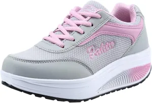 Women's Orthopedic Walking Shoes Sneakers for Ladies 2025 Casual Mesh Summer Air-Cushion Breathable Shoe Closed Toe Lace up Platform Casual Shoe
