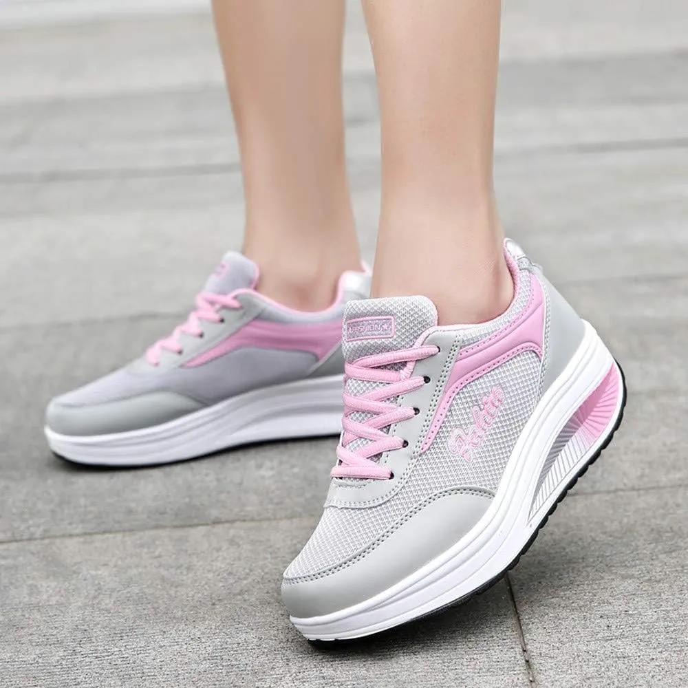 Women's Orthopedic Walking Shoes Sneakers for Ladies 2025 Casual Mesh Summer Air-Cushion Breathable Shoe Closed Toe Lace up Platform Casual Shoe