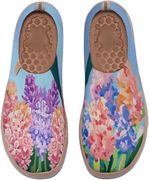 Women's Painting Slip On Travel Shoes Colorful Comfortable Lightweight Loafers Knitted Breathable Casual Walking Footwear