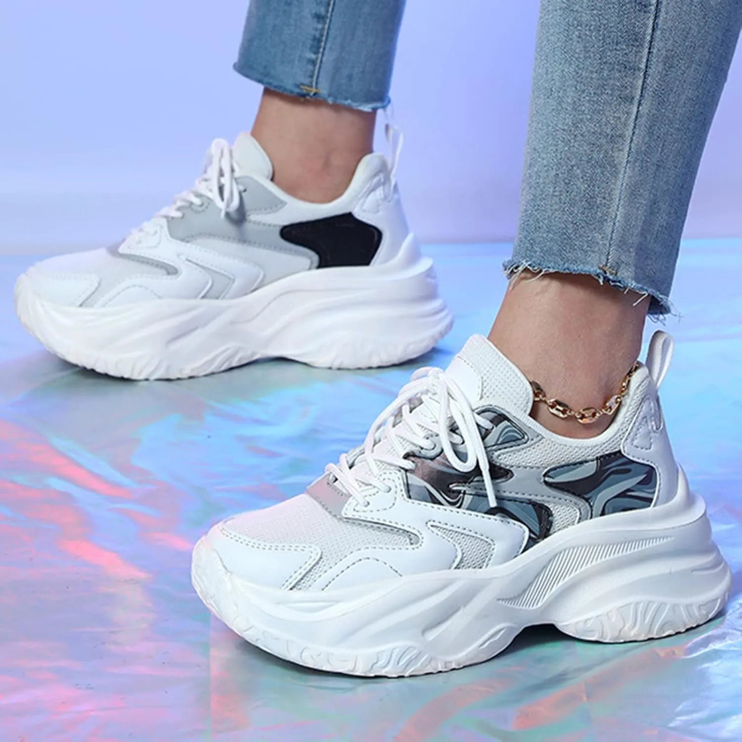 Womens Running Shoes Zapatos para Mujeres Womens Size 8.5 Wide Sneakers Slip Ons Casual Sneakers for Women Outdoor Trainers Tenis para Caminar De Mujer Con Plataforma Comodos