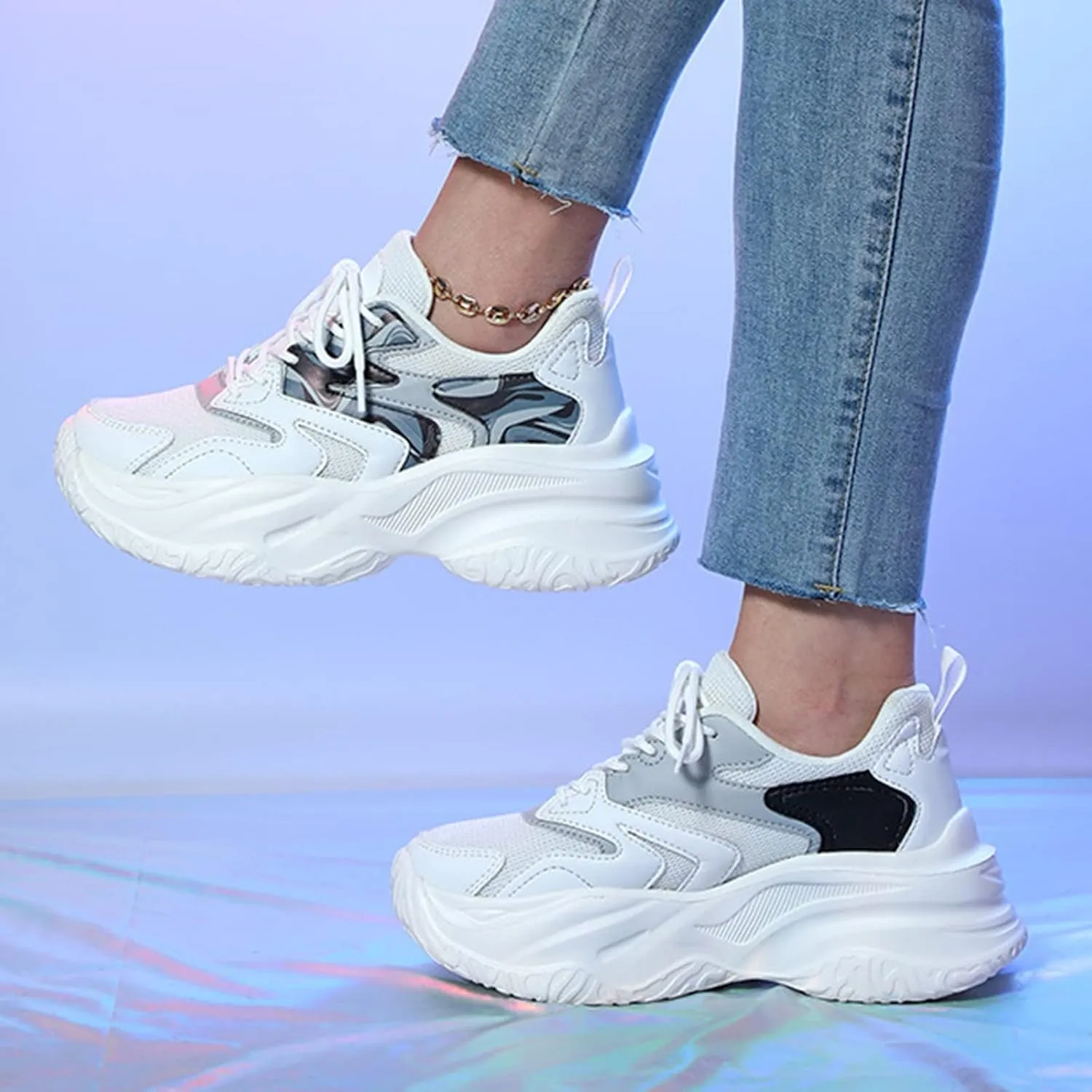 Womens Running Shoes Zapatos para Mujeres Womens Size 8.5 Wide Sneakers Slip Ons Casual Sneakers for Women Outdoor Trainers Tenis para Caminar De Mujer Con Plataforma Comodos