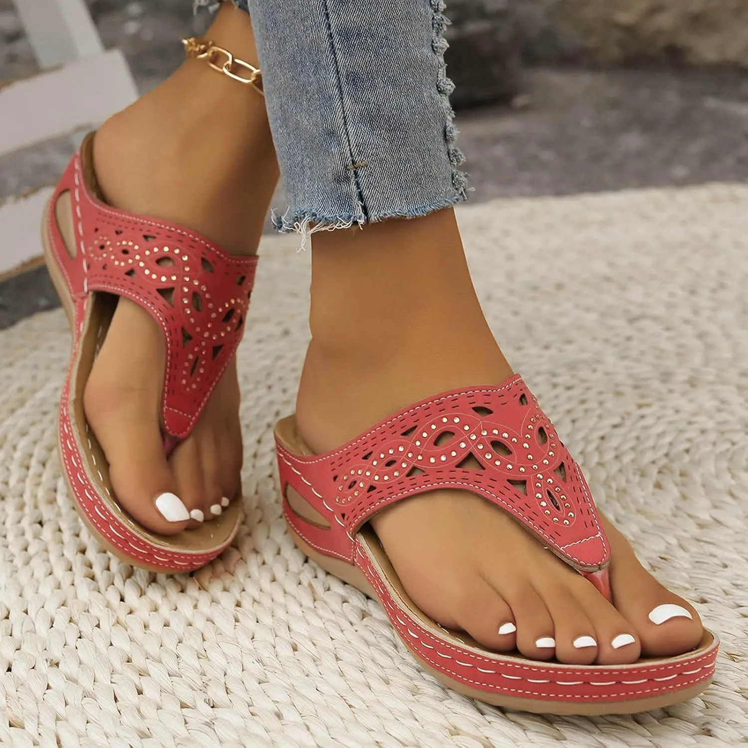 Women's Sandals Women Flip Flops Beach Sandals for Womans Summer House Sandal Comfortable Walking