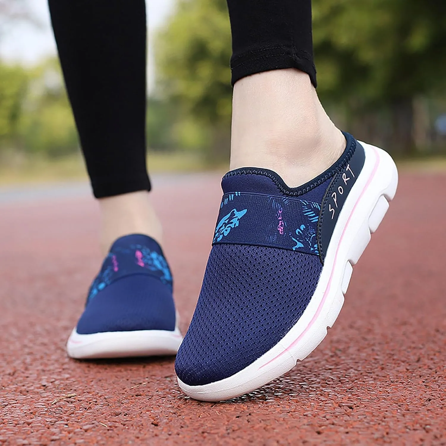 Women's Slip-on Mule Sneakers Lightweight Mens Tennis Shoes Loafers Casual Dress Shoes Black Platform Sneaker Brown Tennis Shoe Loafers Casual Slip On