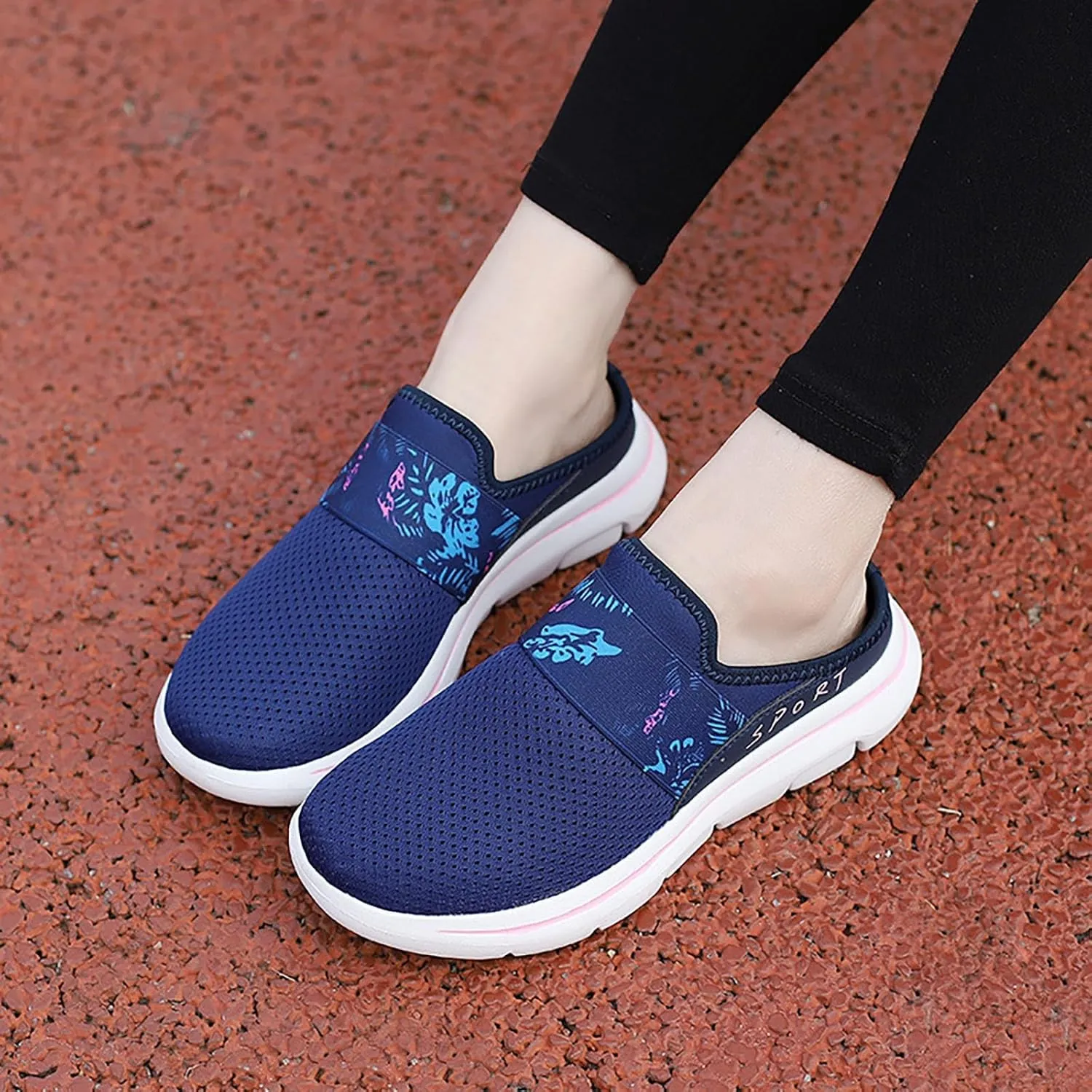 Women's Slip-on Mule Sneakers Lightweight Mens Tennis Shoes Loafers Casual Dress Shoes Black Platform Sneaker Brown Tennis Shoe Loafers Casual Slip On