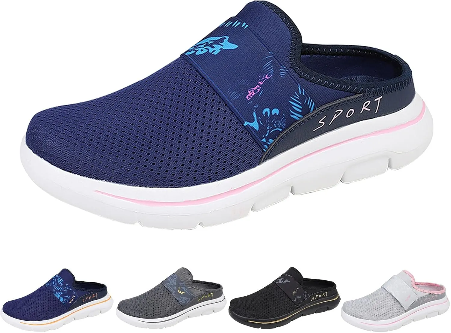 Women's Slip-on Mule Sneakers Lightweight Mens Tennis Shoes Loafers Casual Dress Shoes Black Platform Sneaker Brown Tennis Shoe Loafers Casual Slip On