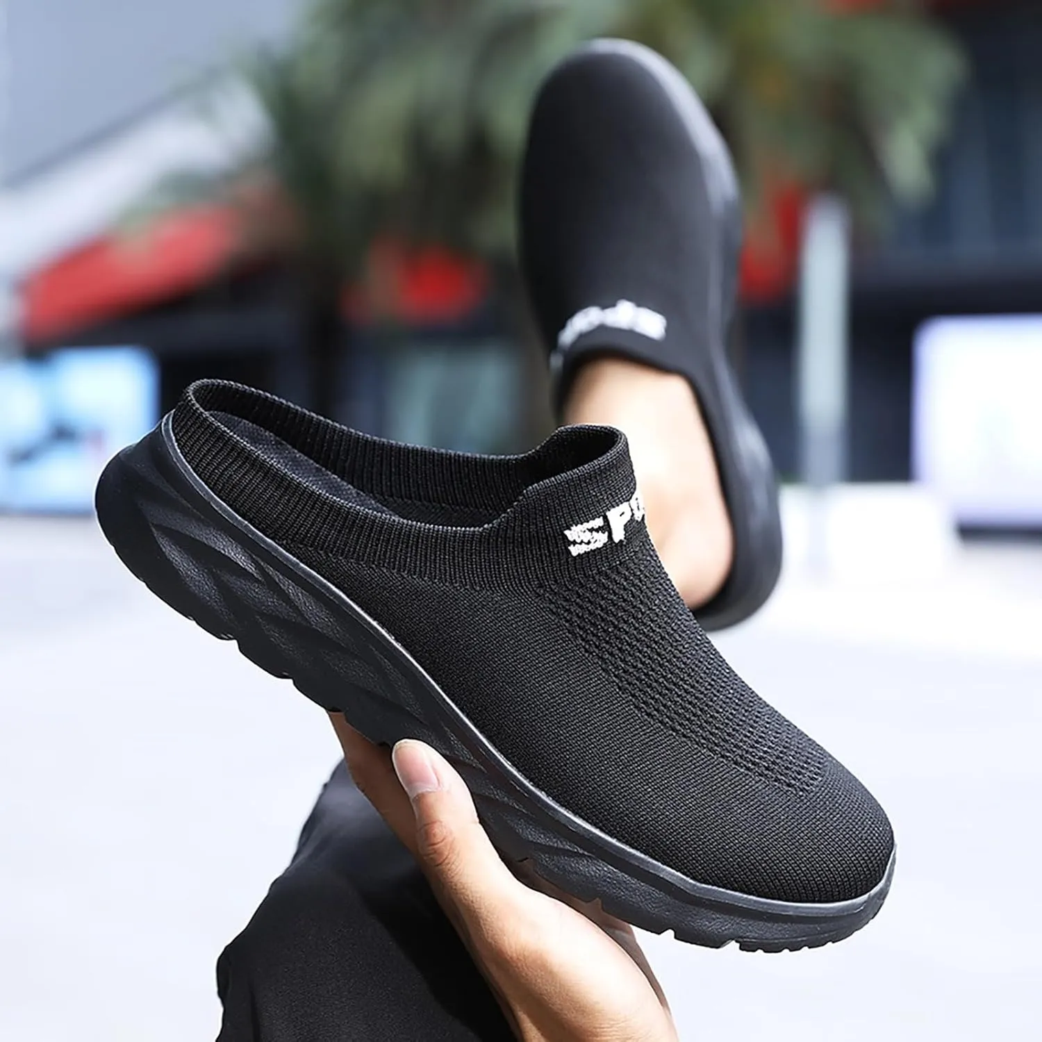 Women's Slip-on Mule Sneakers Lightweight Non Slip Work Shoes Women Winter Casual Slip On Shoes White Sneakers Platform Tennis Shoe Trainers Shoe