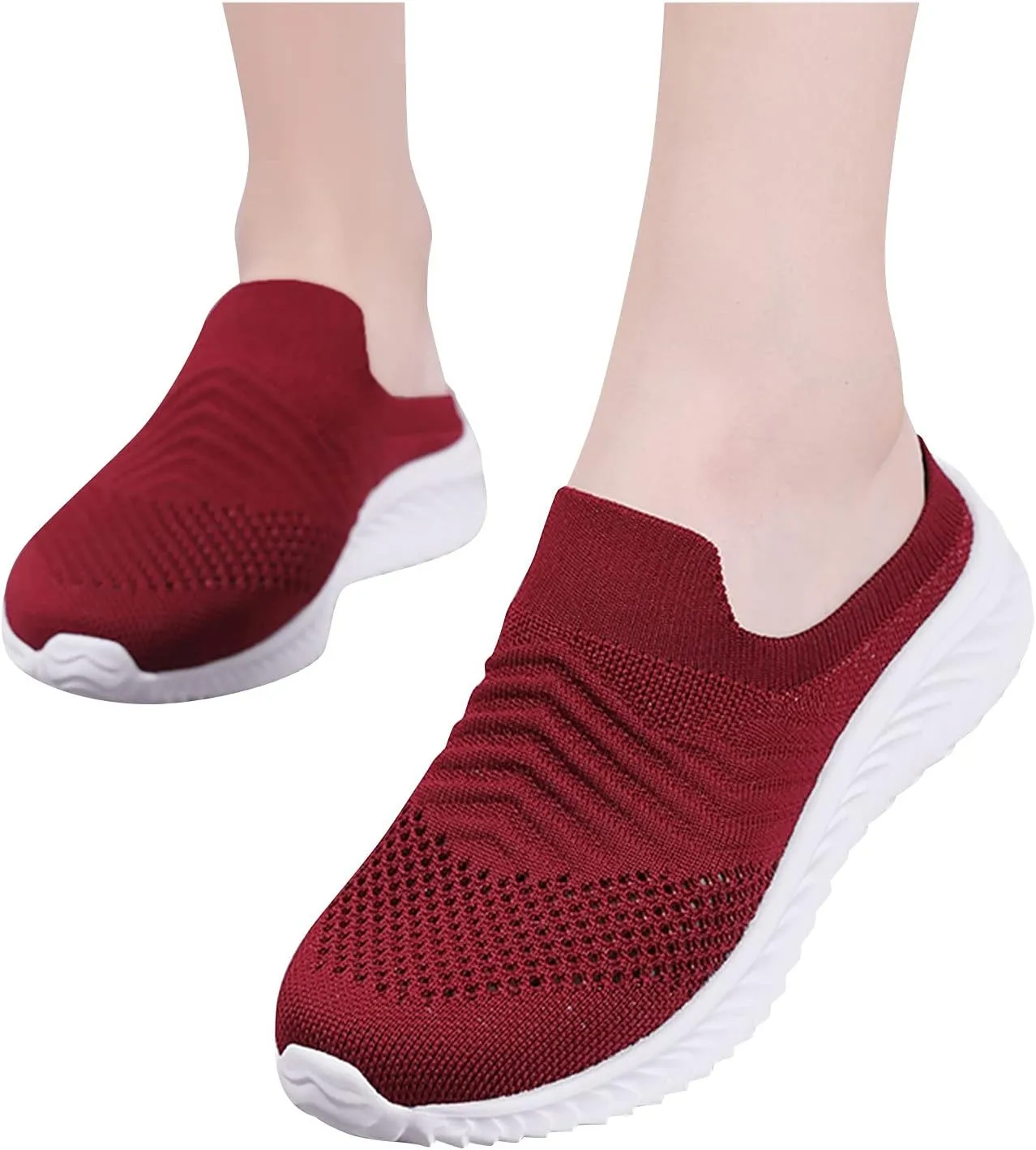 Women's Slip-on Mule Sneakers Lightweight Running Shoes for Men Jogging Business Casual Shoes Men Shoes Sneakers Black Tennis Shoe Loafers Shoe
