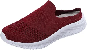 Women's Slip-on Mule Sneakers Lightweight Running Shoes for Men Jogging Business Casual Shoes Men Shoes Sneakers Black Tennis Shoe Loafers Shoe