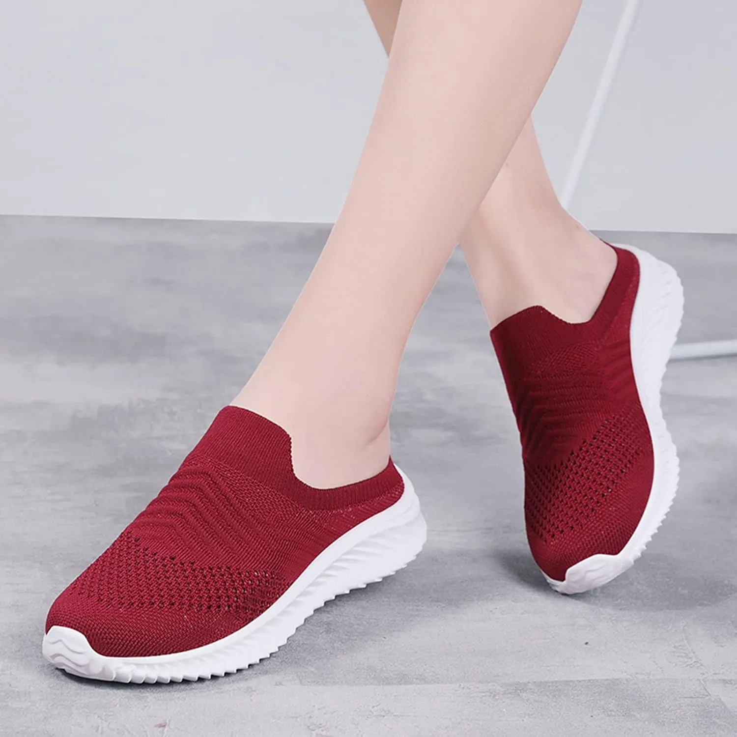 Women's Slip-on Mule Sneakers Lightweight Running Shoes for Men Jogging Business Casual Shoes Men Shoes Sneakers Black Tennis Shoe Loafers Shoe