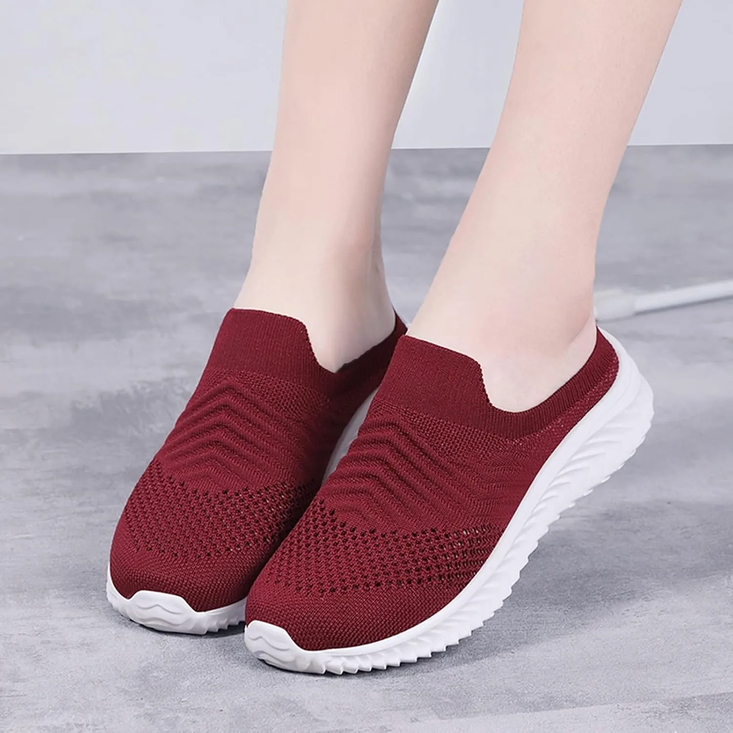 Women's Slip-on Mule Sneakers Lightweight Running Shoes for Men Jogging Business Casual Shoes Men Shoes Sneakers Black Tennis Shoe Loafers Shoe