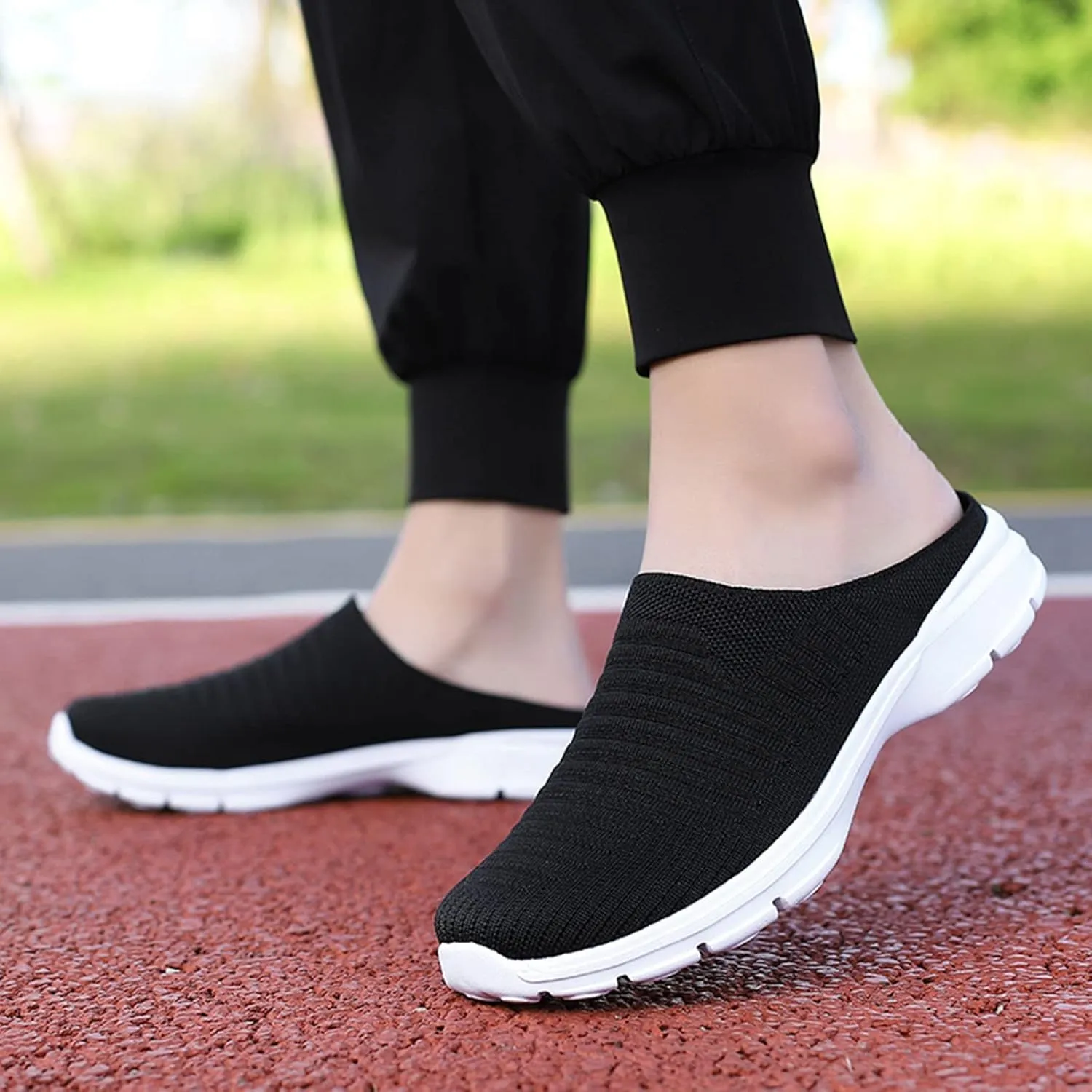 Women's Slip-on Mule Sneakers Lightweight Tennis Shoes Womens Food Service Ladies Casual Shoes Fashion Sneakers White Tennis Shoe Trainers Shoe