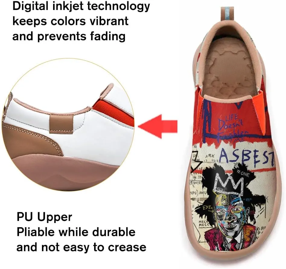 Women's Slip Ons Sneakers Lightweight Walking Casual Loafers Animal Splatter Art Painted Travel Holiday Shoes