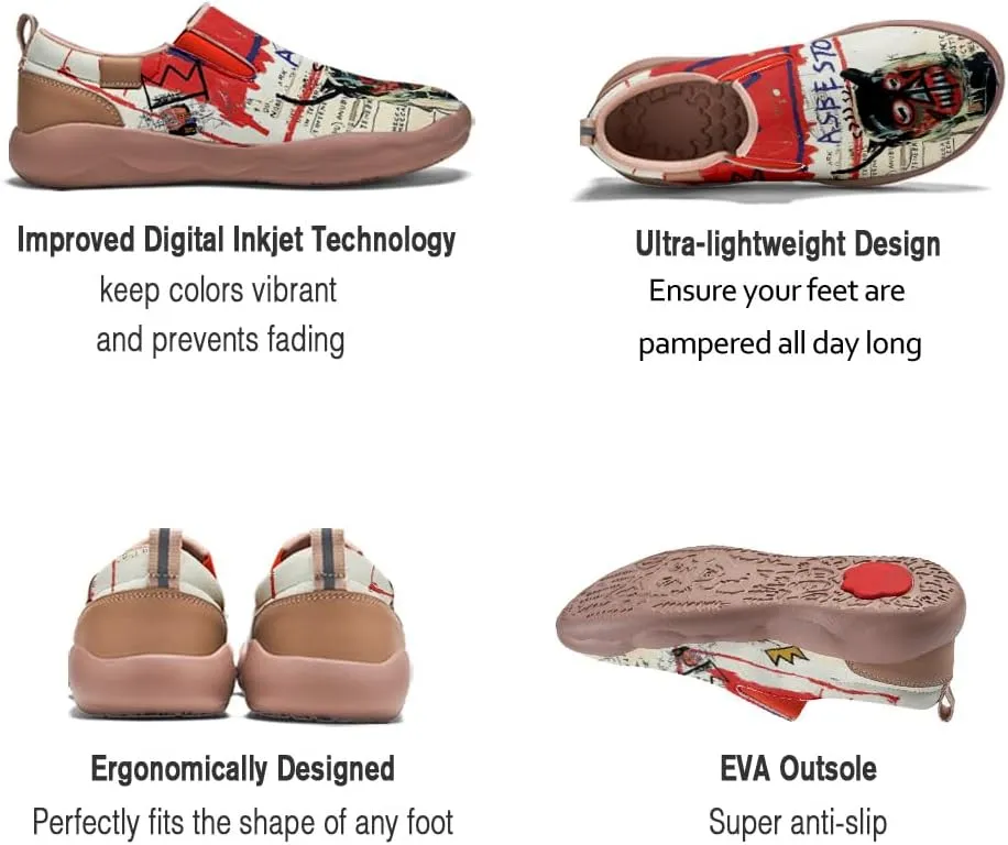Women's Slip Ons Sneakers Lightweight Walking Casual Loafers Animal Splatter Art Painted Travel Holiday Shoes