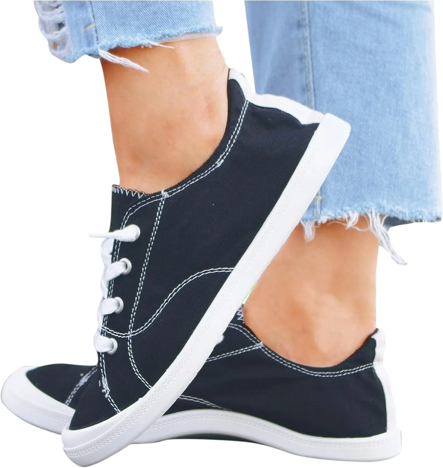 Womens Sneakers Size 11 Walking Zapatos para Mujer Comodos Casuales De CuñA Bajitos Cerrados Non Slip House Shoes for Women Elderly Womens White Sneakers Slip On Tenis OrtopéDicos para Mujer Blanco