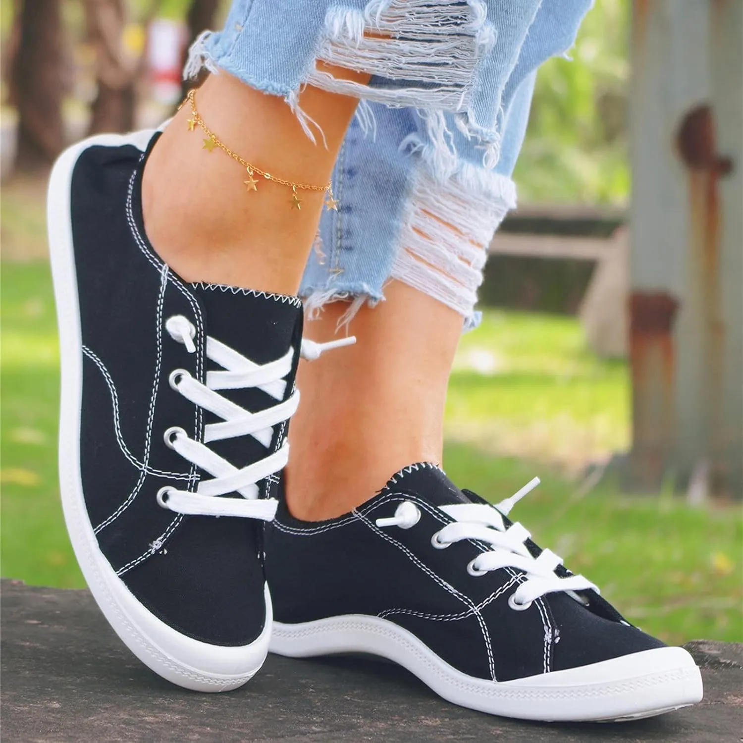 Womens Sneakers Size 11 Walking Zapatos para Mujer Comodos Casuales De CuñA Bajitos Cerrados Non Slip House Shoes for Women Elderly Womens White Sneakers Slip On Tenis OrtopéDicos para Mujer Blanco