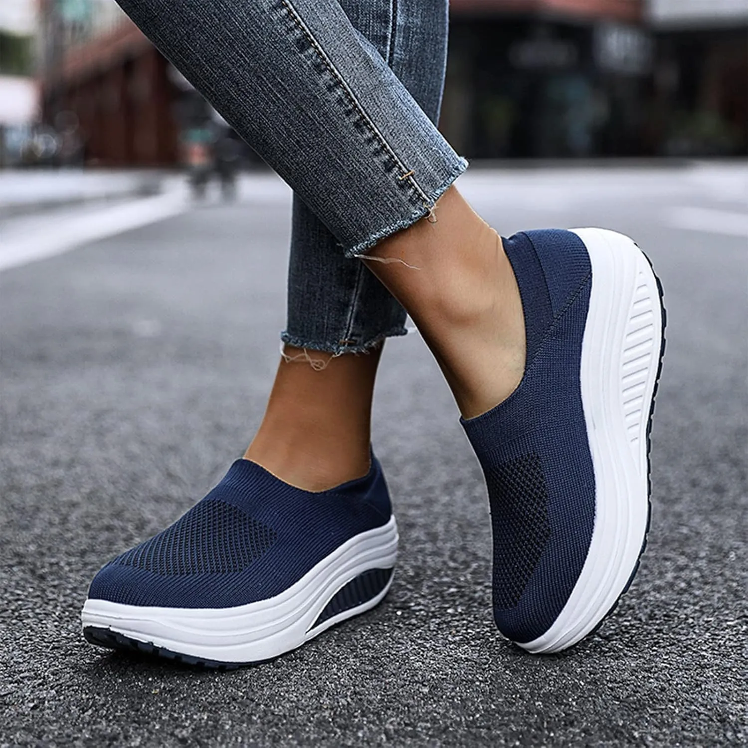 Women's Sneakers with Arch Support Blue Zapatos De Mujer para Hacer Ejercicio Running Shoes Women Wide Width Trendy Platform Sneakers for Women 2023 Zapatos De Mujer De Vestir Comodos Plataforma